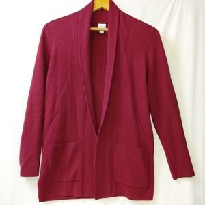 J Crew Factory Chelsea Cardigan Blazer Women's Size Small Burgundy Red